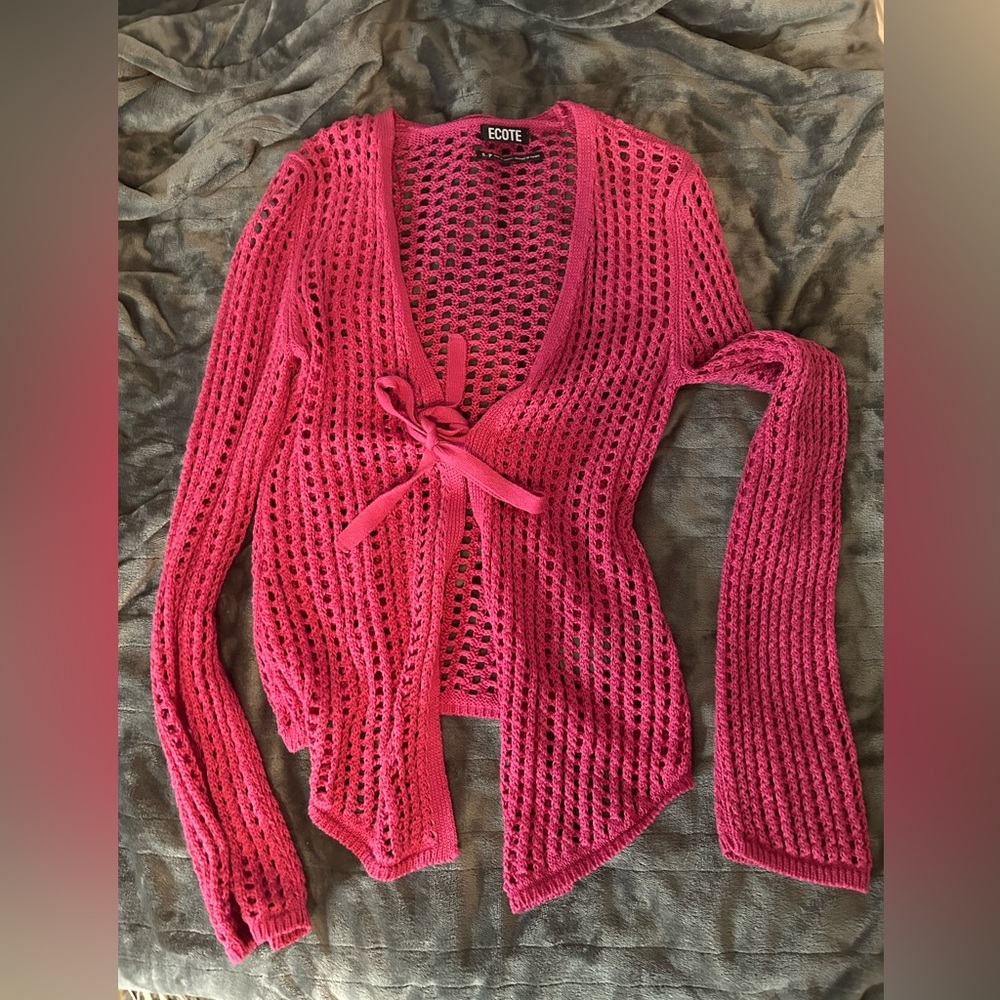 Knitted pink jacket from Urban Outfitters size S